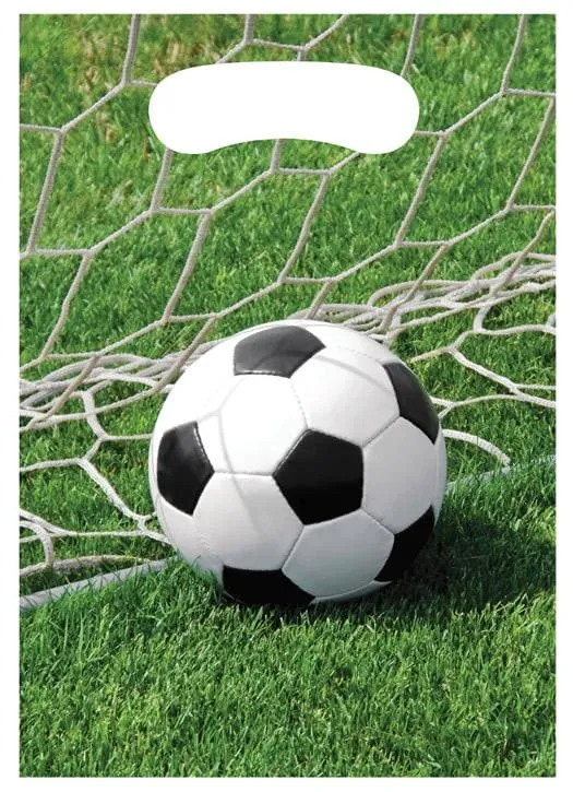 Sports Fanatics Soccer Plastic Treat Bags