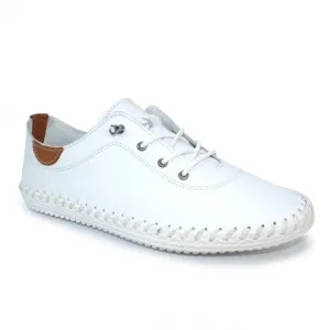 St Ives leather plimsoll