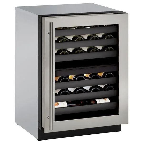 U-Line U3024ZWCS00B 3024zwc 24" Dual-zone Wine Refrigerator With Stainless Frame Finish and Field Reversible Door Swing (115 V/60 Hz Volts /60 Hz Hz)