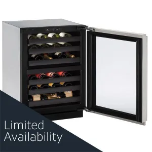 U-Line U3024ZWCS00B 3024zwc 24" Dual-zone Wine Refrigerator With Stainless Frame Finish and Field Reversible Door Swing (115 V/60 Hz Volts /60 Hz Hz)