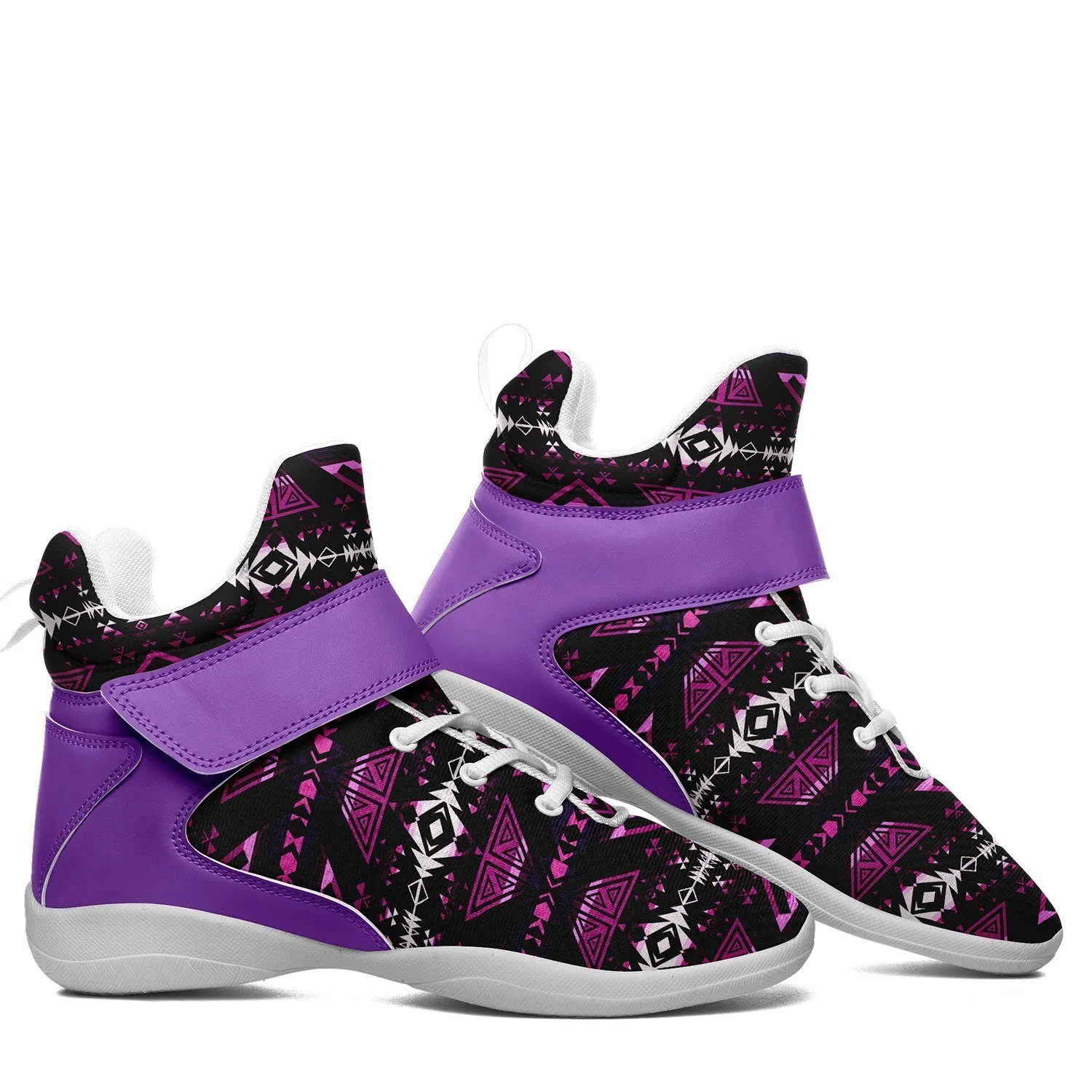 Upstream Expedition Moonlight Shadows Ipottaa Basketball / Sport High Top Shoes - White Sole