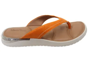 Usaflex Resort Womens Comfortable Brazilian Leather Thongs Sandals