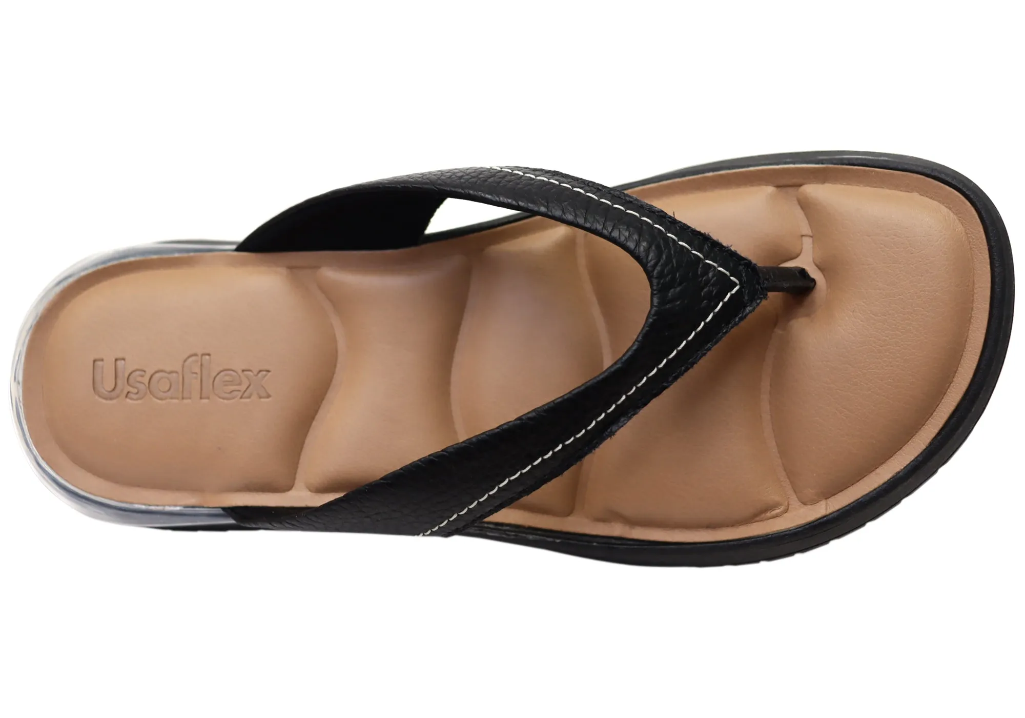 Usaflex Resort Womens Comfortable Brazilian Leather Thongs Sandals