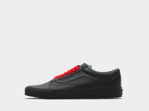 Vans Old Skool (Mono Leather) Raven/Red VNA3WKT3ZO.BLK CLEARANCE