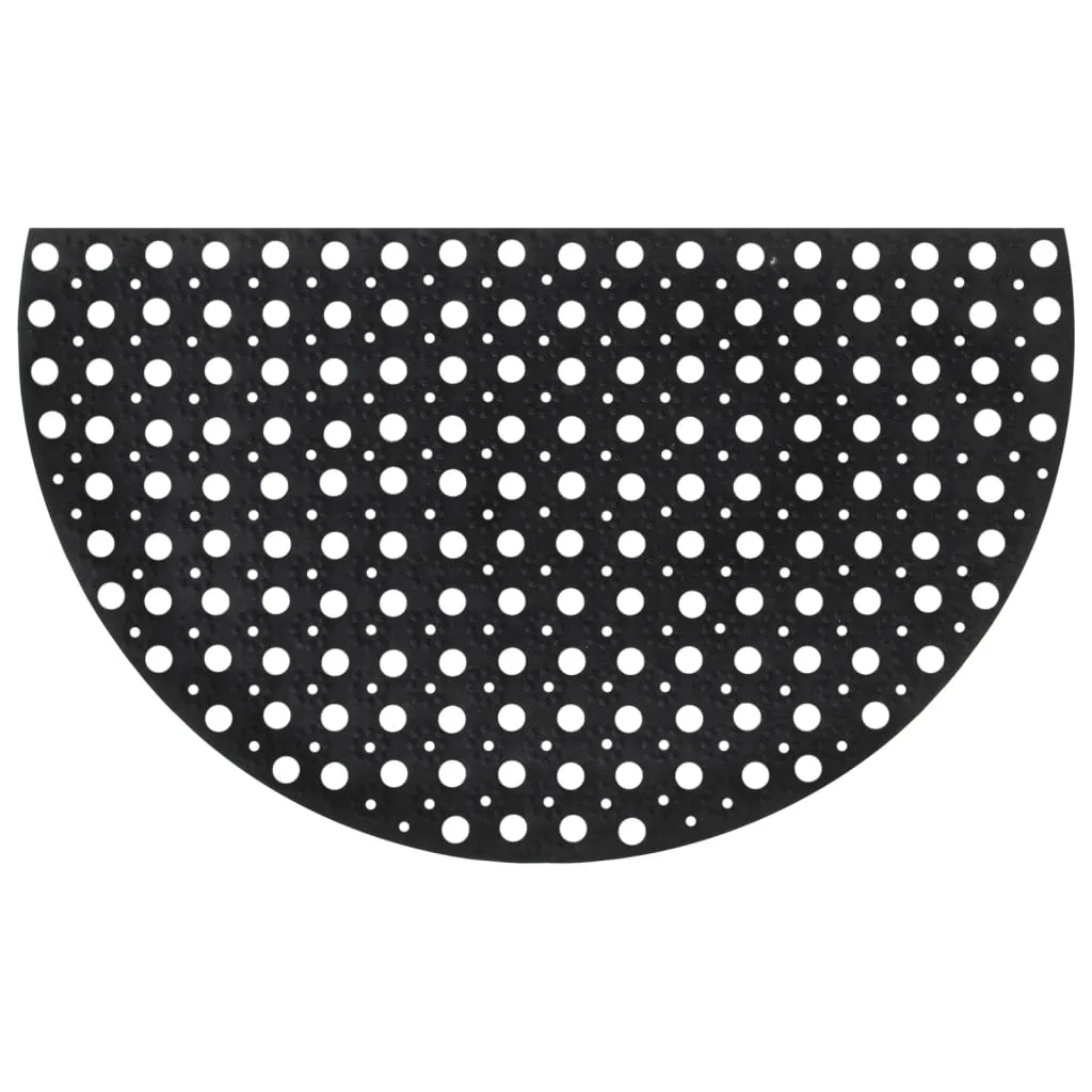 vidaXL Door Mat Half Round 45x75 cm Rubber