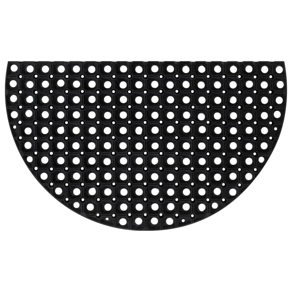 vidaXL Door Mat Half Round 45x75 cm Rubber