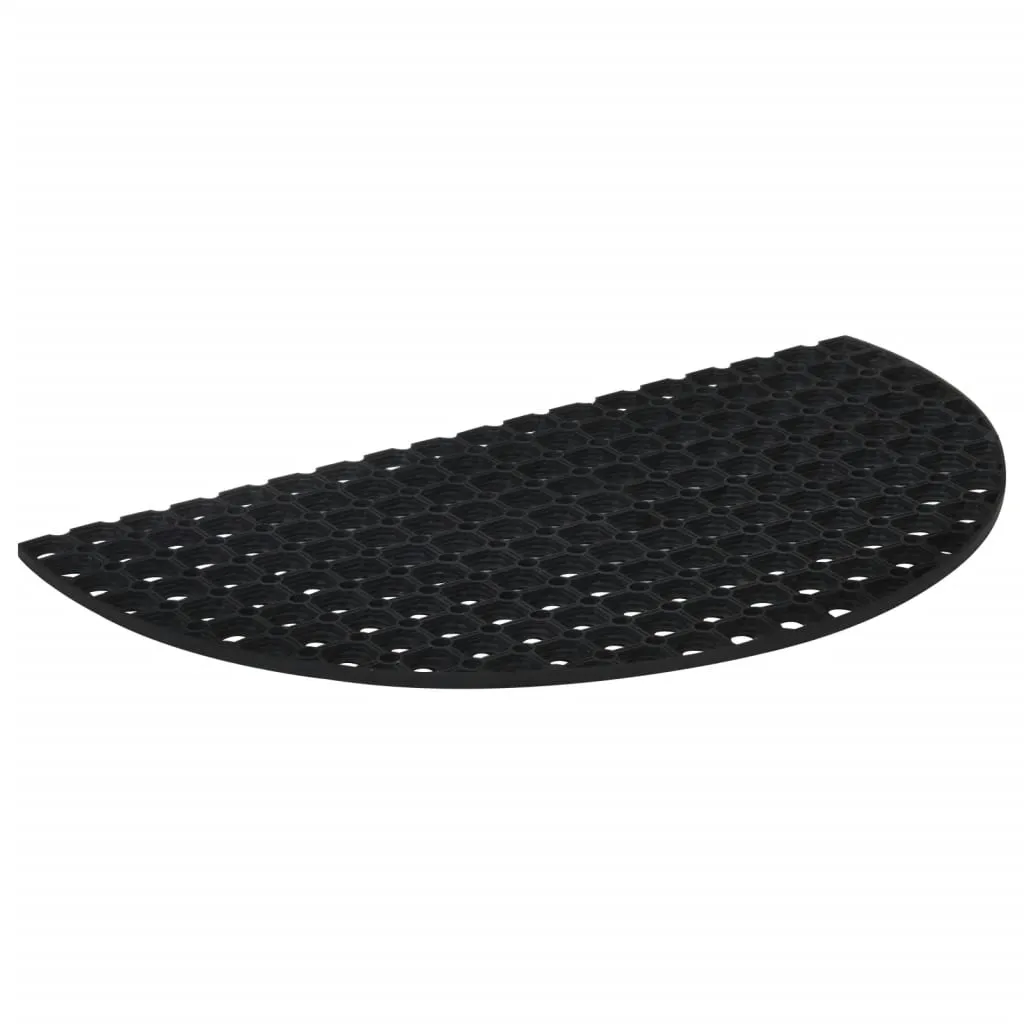 vidaXL Door Mat Half Round 45x75 cm Rubber