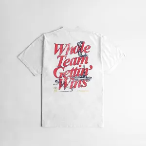 Whole Team Gettin' Wins Heavyweight White T-shirt