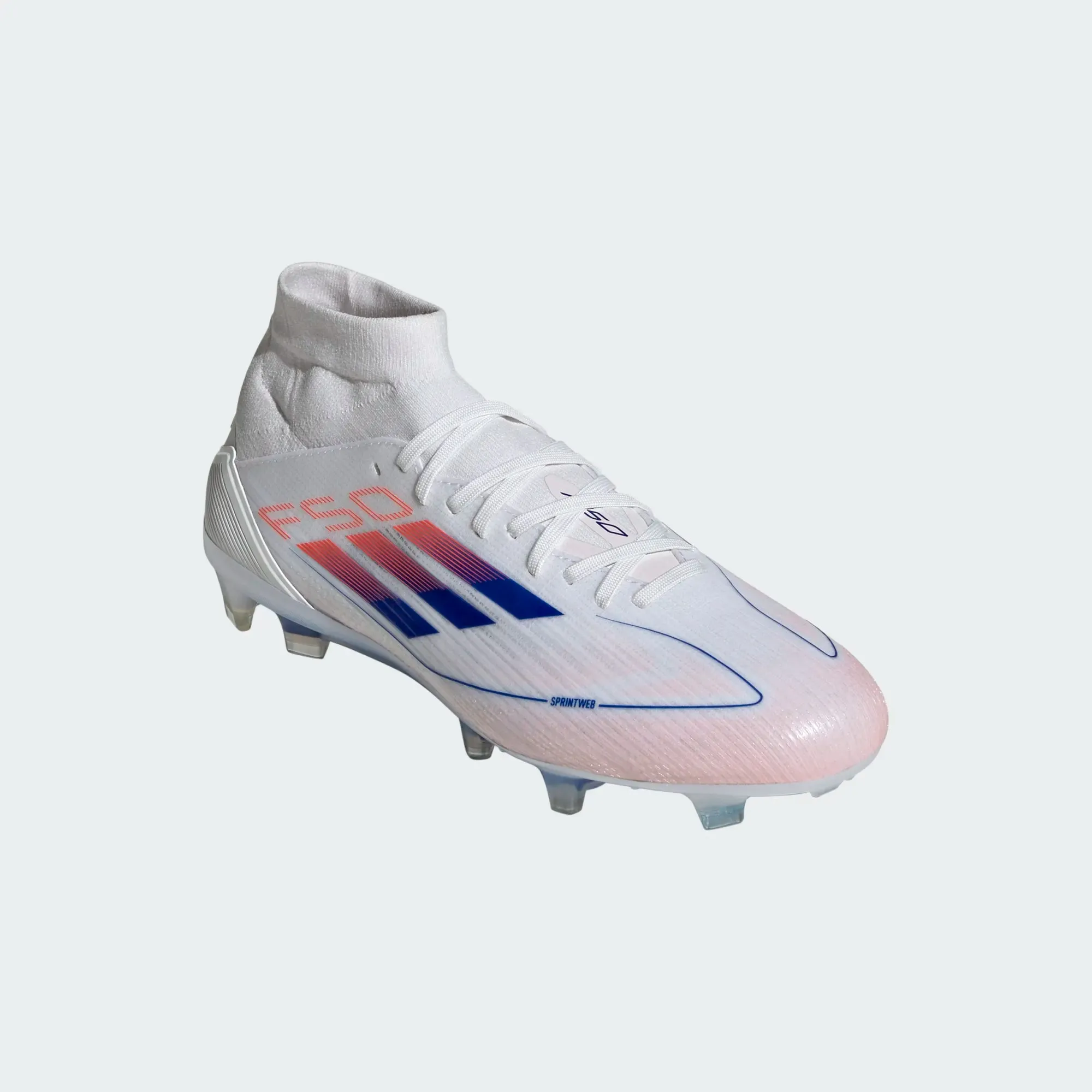 Womens F50 PRO MID FG W FTWWHT/LUCBLU/SOLRED