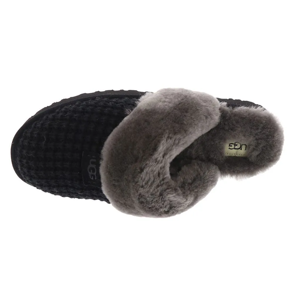 Women's Shoes UGG COZY Knit Platform Slide Slippers 1117659 BLACK