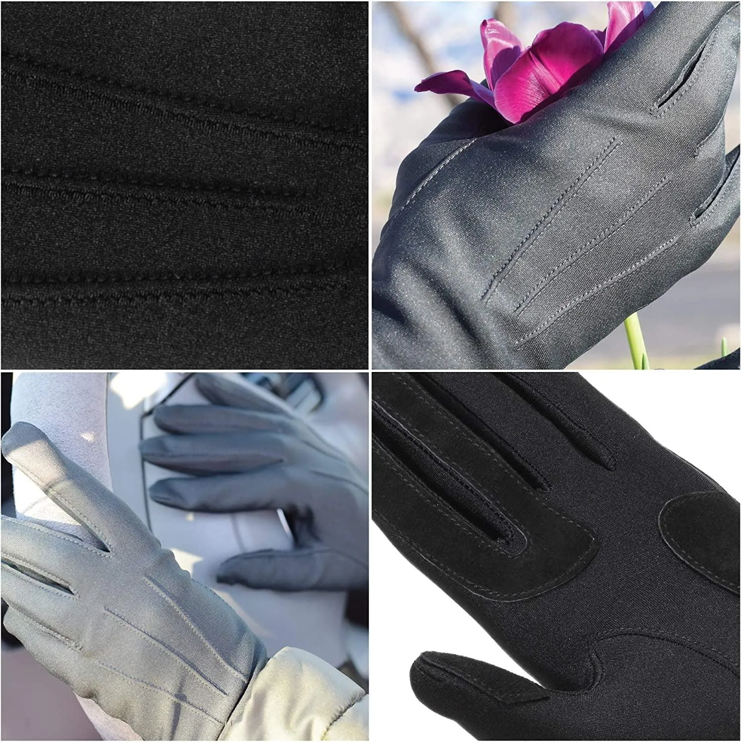 Womens Spandex Cold Weather Stretch Gloves with Warm Fleece Lininggloves