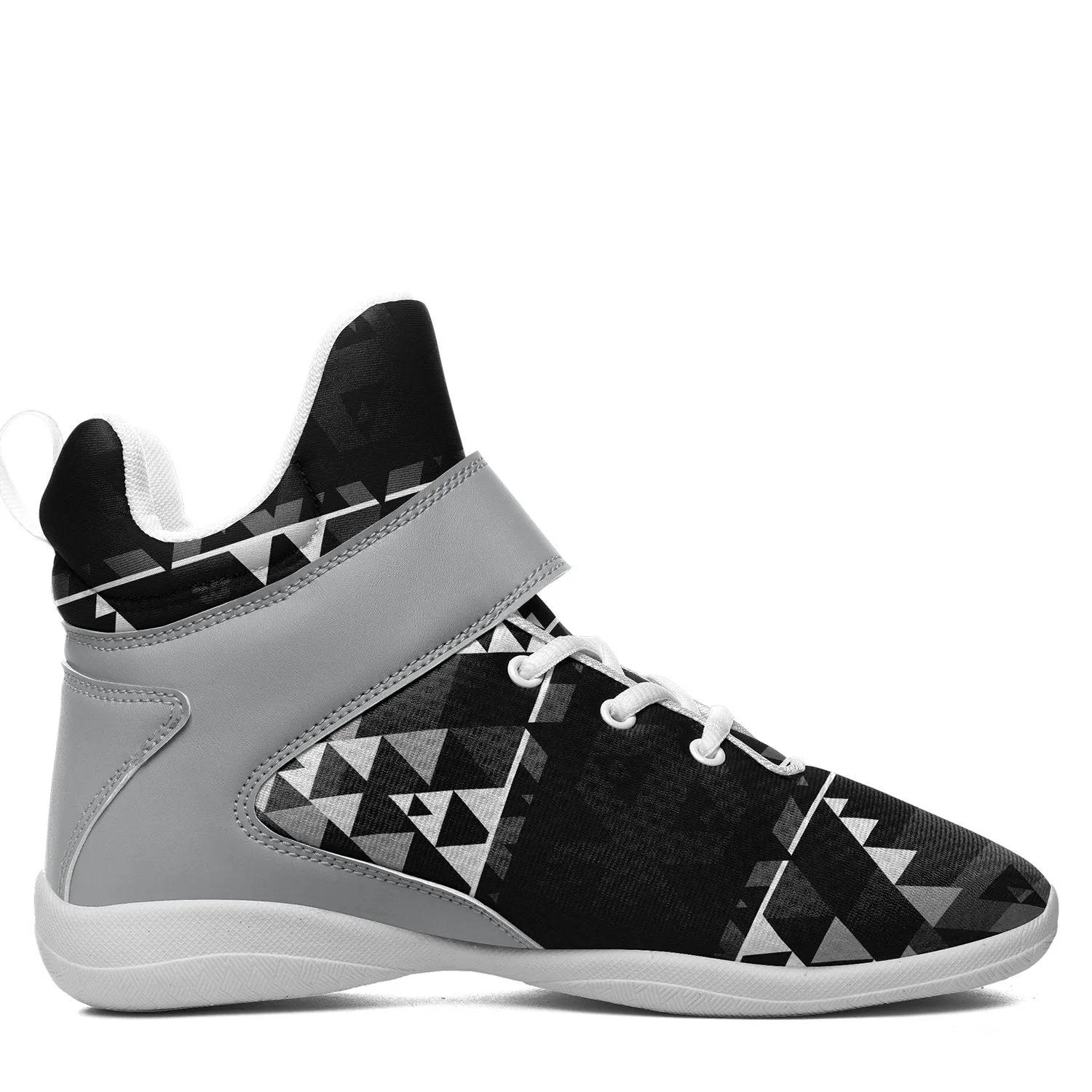 Writing on Stone Black and White Ipottaa Basketball / Sport High Top Shoes