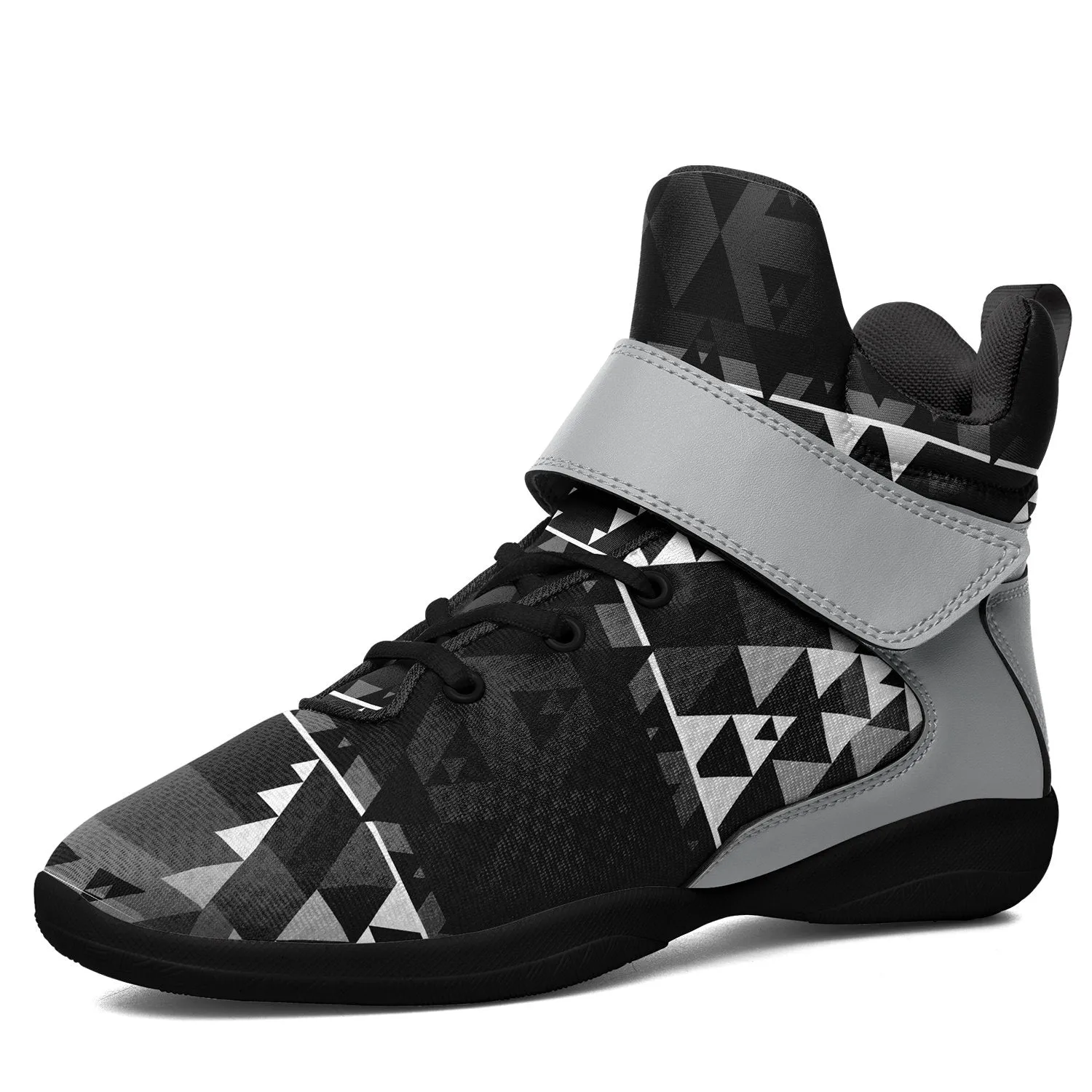 Writing on Stone Black and White Ipottaa Basketball / Sport High Top Shoes