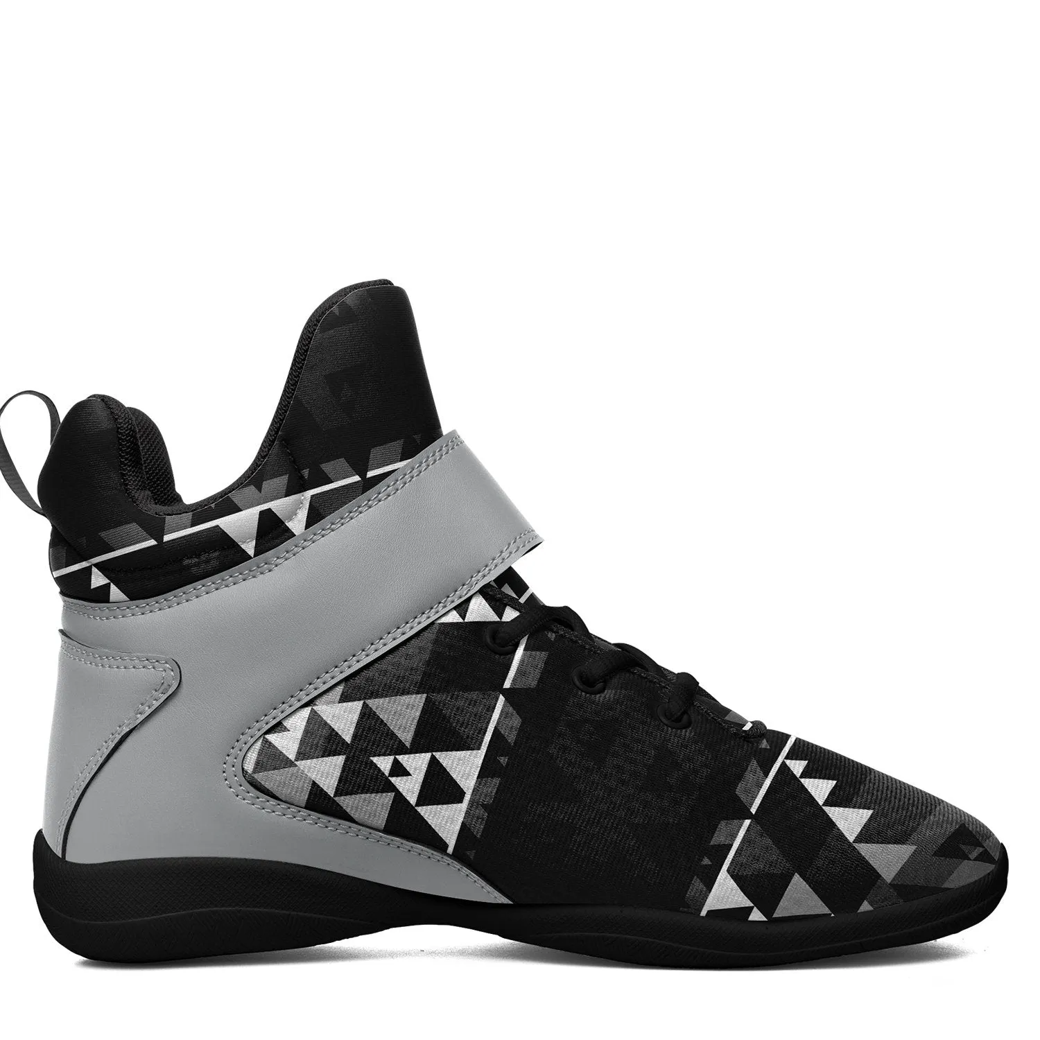 Writing on Stone Black and White Ipottaa Basketball / Sport High Top Shoes