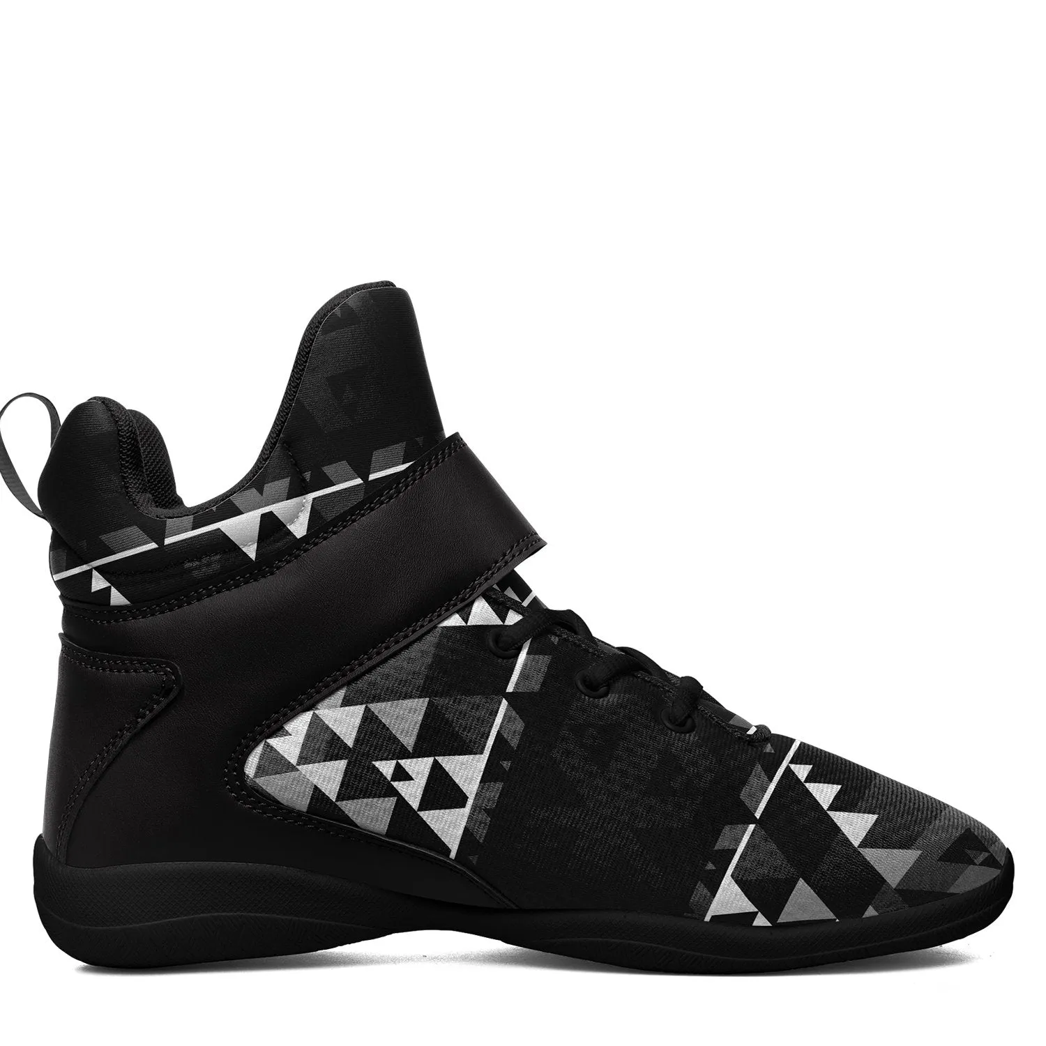 Writing on Stone Black and White Ipottaa Basketball / Sport High Top Shoes