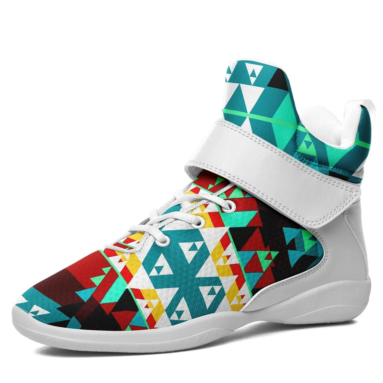 Writing on Stone Wheel Ipottaa Basketball / Sport High Top Shoes - White Sole