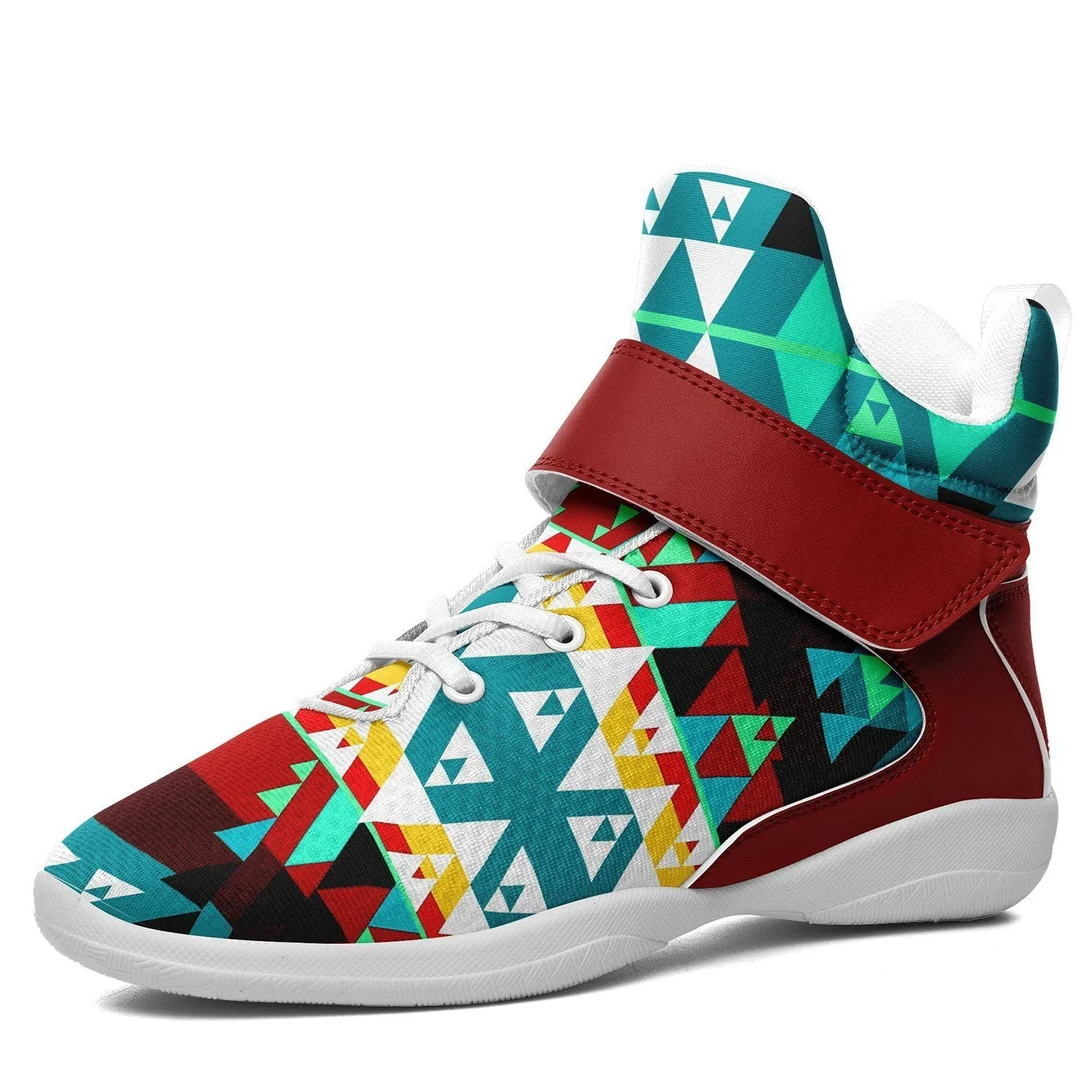 Writing on Stone Wheel Ipottaa Basketball / Sport High Top Shoes - White Sole