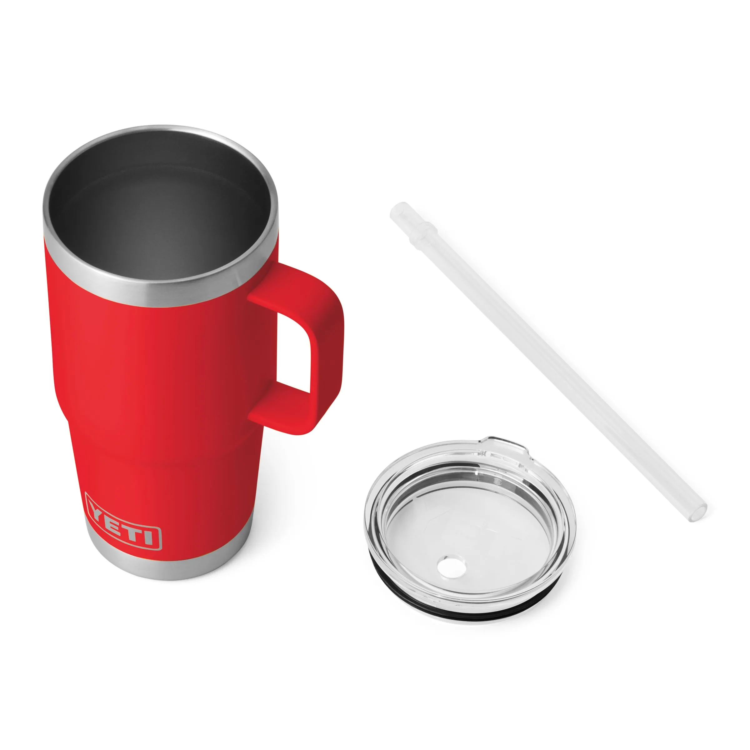 Yeti Rambler 25oz Mug With Straw Lid - Rescue Red