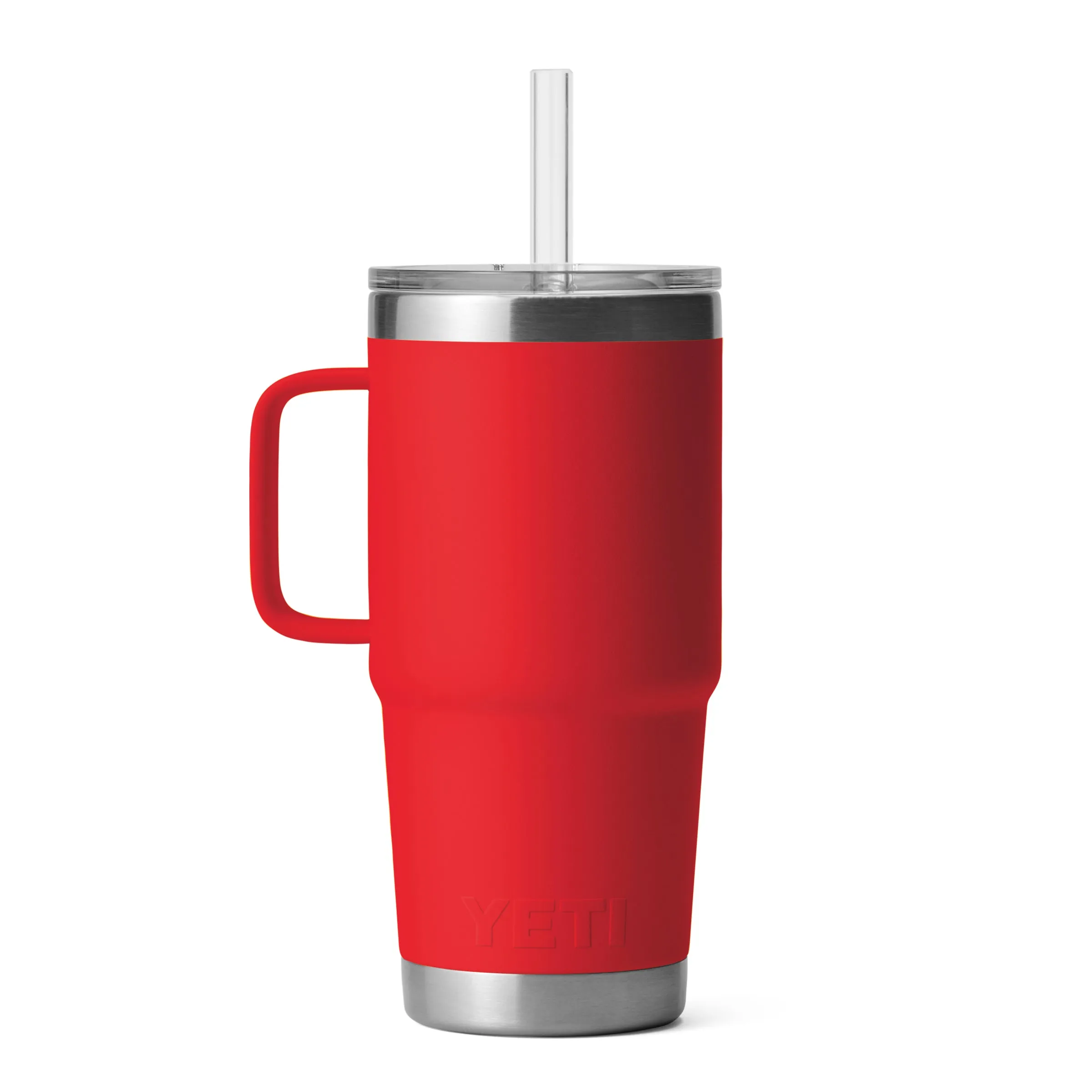 Yeti Rambler 25oz Mug With Straw Lid - Rescue Red