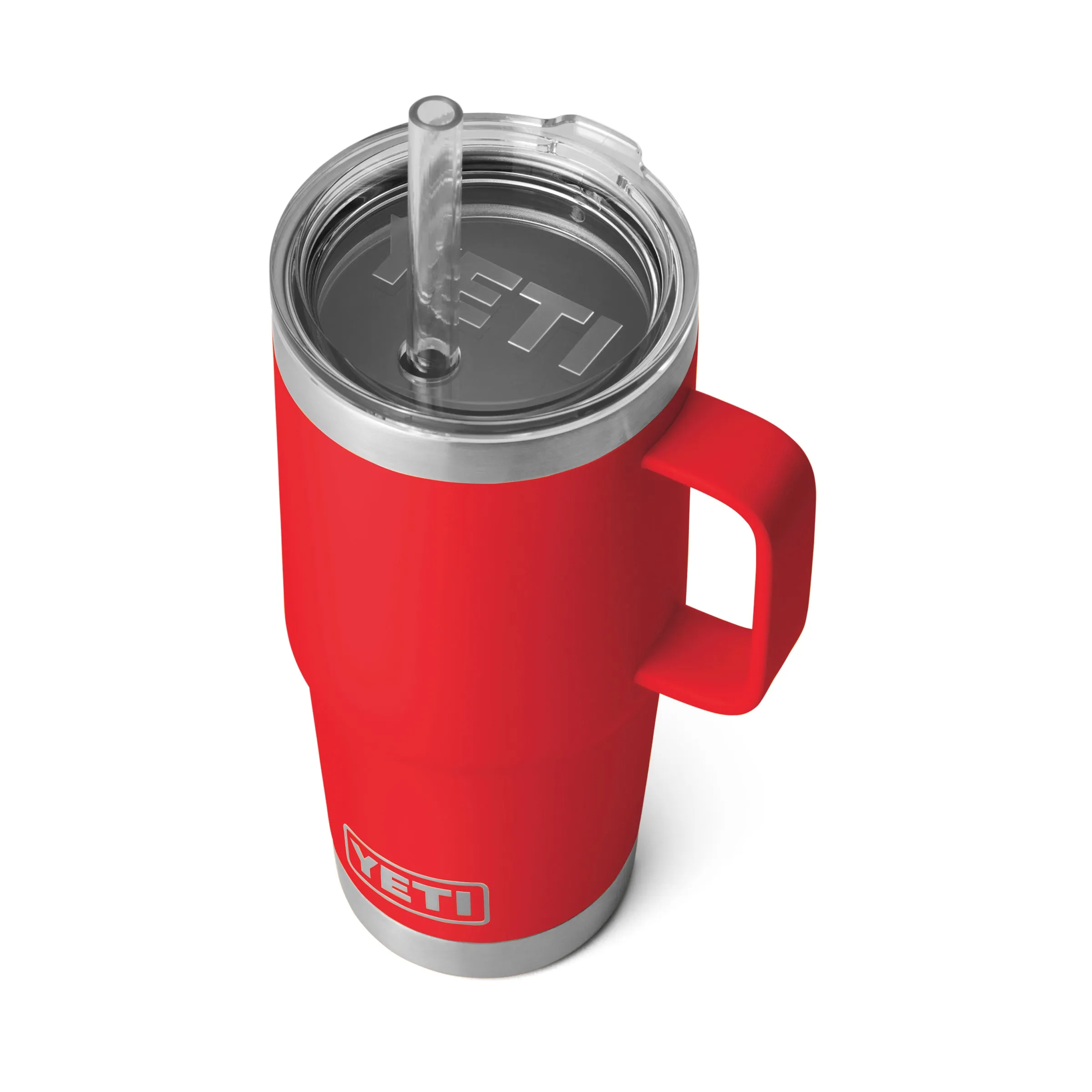 Yeti Rambler 25oz Mug With Straw Lid - Rescue Red