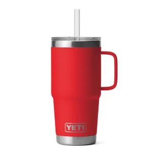 Yeti Rambler 25oz Mug With Straw Lid - Rescue Red