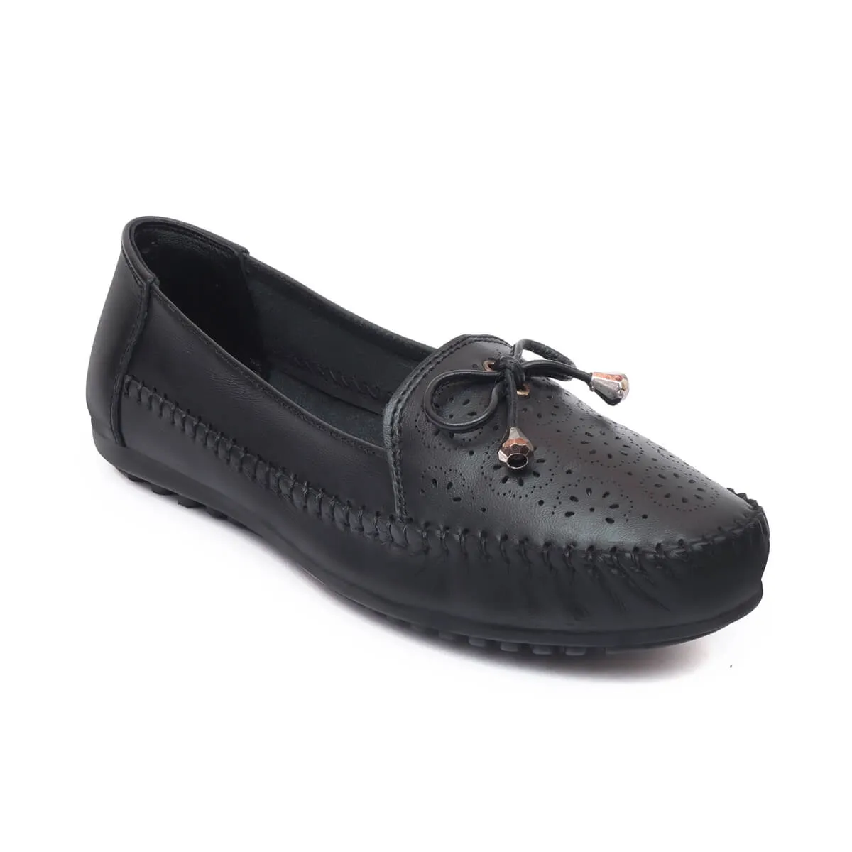 Zebra - Casual Leather Brogue Shoes for Women with Floral Pattern